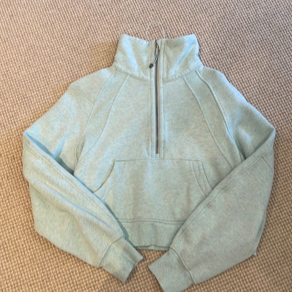 Lululemon Half Zip Sea Foam Scuba Sweatshirt